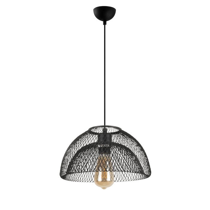 Opviq Berk - 16400 - 8 - A Lámpara de Araña de Cuerpo Metálico Negro